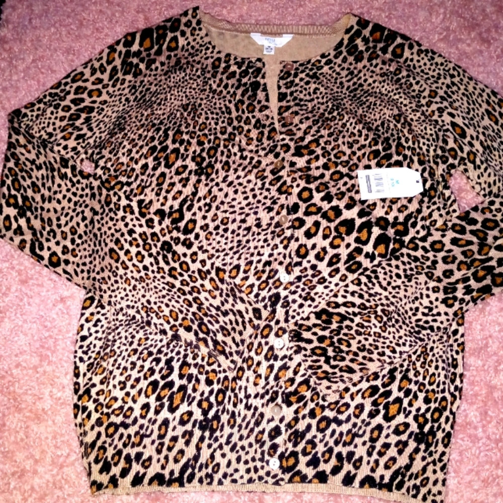 NWTs Time and Tru* Leopard Print Sweater